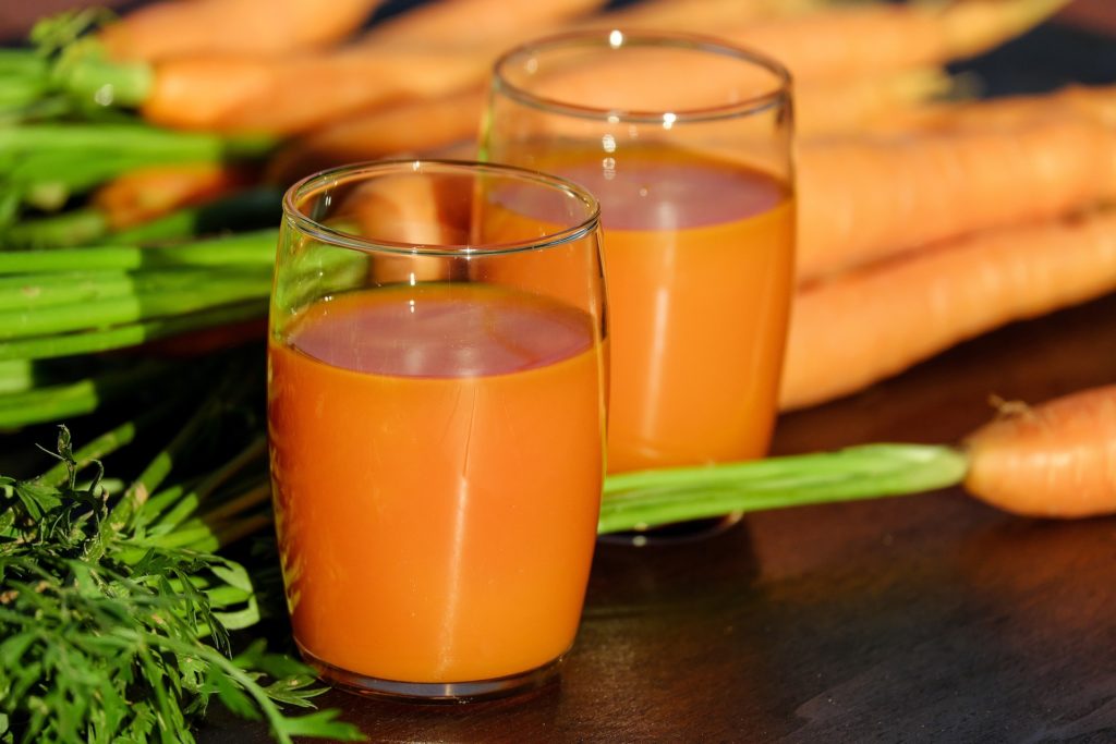 carrot juice beta carotene
